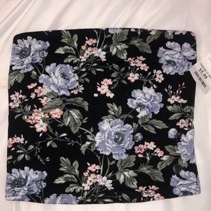 Floral Strapless Top